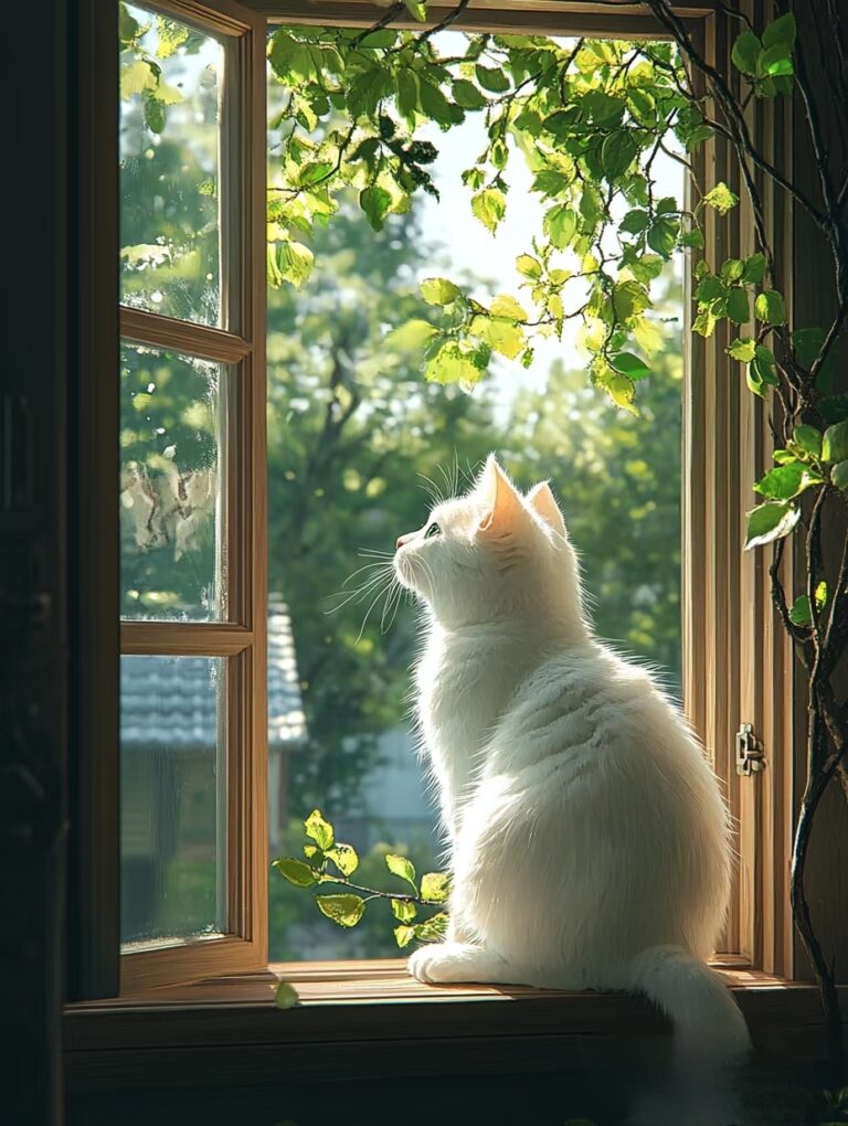 Why do cat stare out of the window?